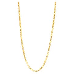 Vintage 18K Yellow Gold Link Necklace 29 Inches 27.7 Grams