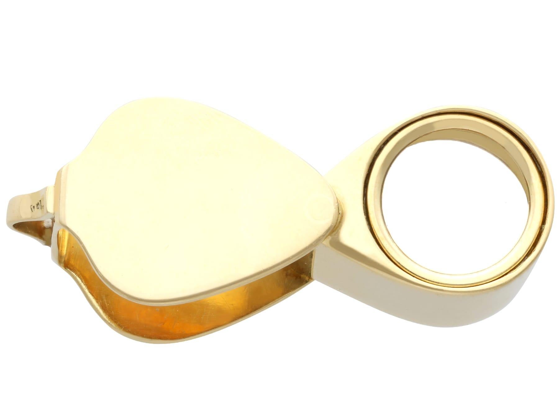 18 Karat Gelbgold Loupe Vintage Loupe Circa 1980 4