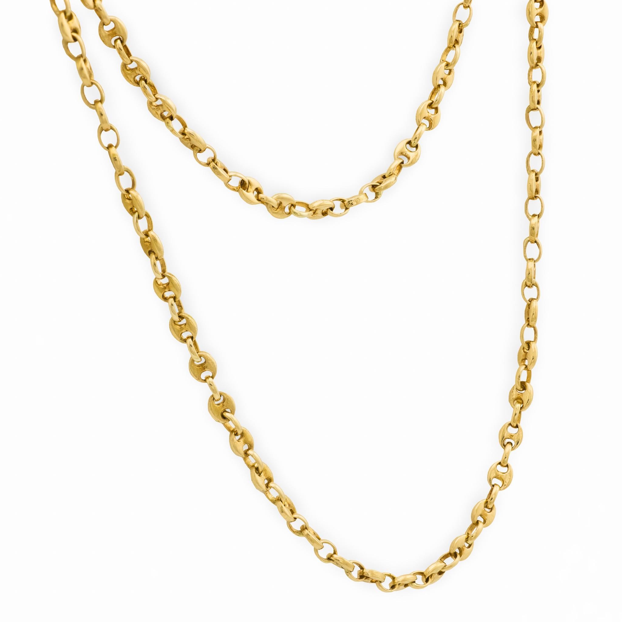 Contemporaneo Catena a maglie Marin d'epoca in oro giallo 18 carati in vendita