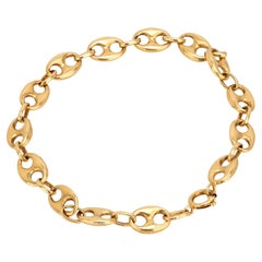 Vintage 18k yellow gold mariners chain bracelet