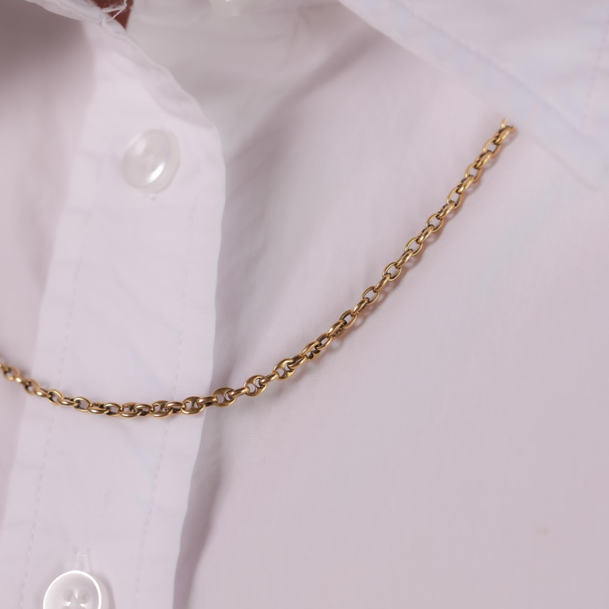 Vintage 18k yellow gold mariners chain necklace In Excellent Condition In Beverly Hills, CA