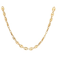 Vintage 18k yellow gold mariners chain necklace