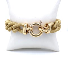 Vintage 18K Yellow Gold Mesh Cable 8" Bracelet Circa Early 2000s