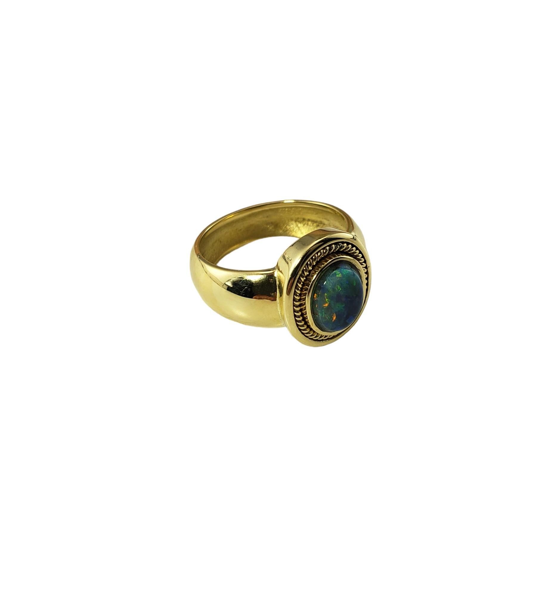 Vintage 18 Karat Gelbgold Opalring Größe 6,5 #15380, Vintage (Ovalschliff) im Angebot
