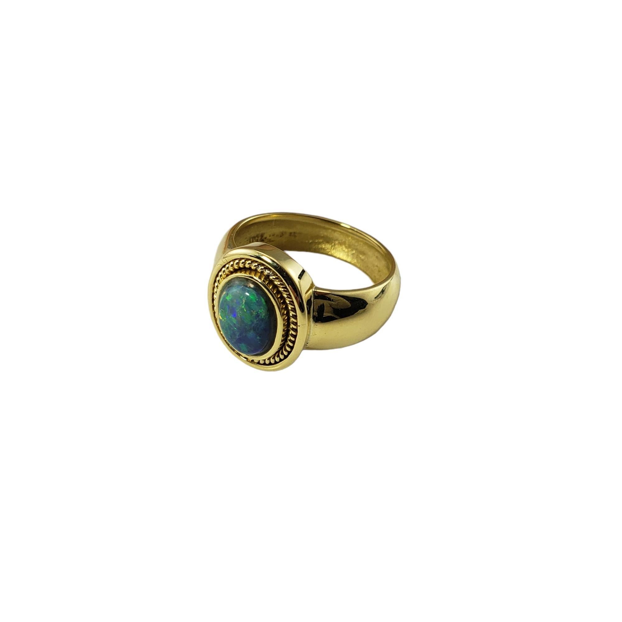 Vintage 18 Karat Gelbgold Opalring Größe 6,5 #15380, Vintage im Zustand „Gut“ im Angebot in Washington Depot, CT