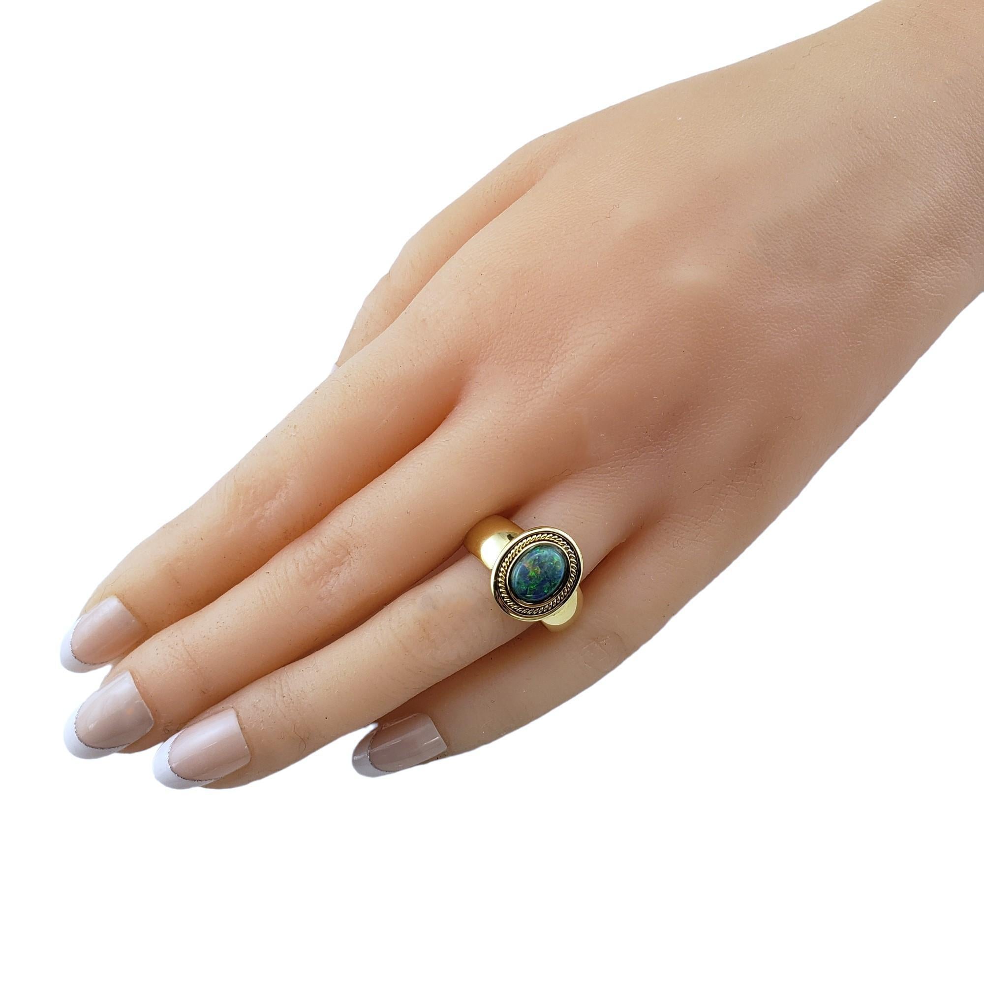 Vintage 18 Karat Gelbgold Opalring Größe 6,5 #15380, Vintage im Angebot 2