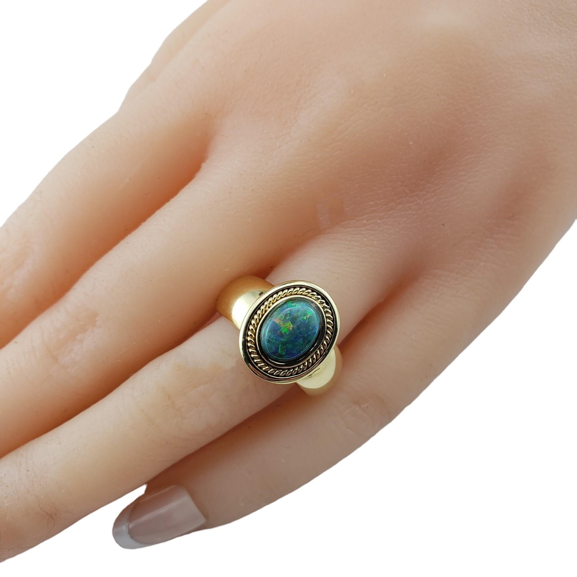 Vintage 18 Karat Gelbgold Opalring Größe 6,5 #15380, Vintage im Angebot 3