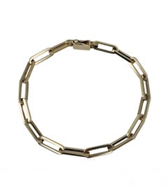 Vintage 18 Karat Yellow Gold Paperclip Chain Bracelet