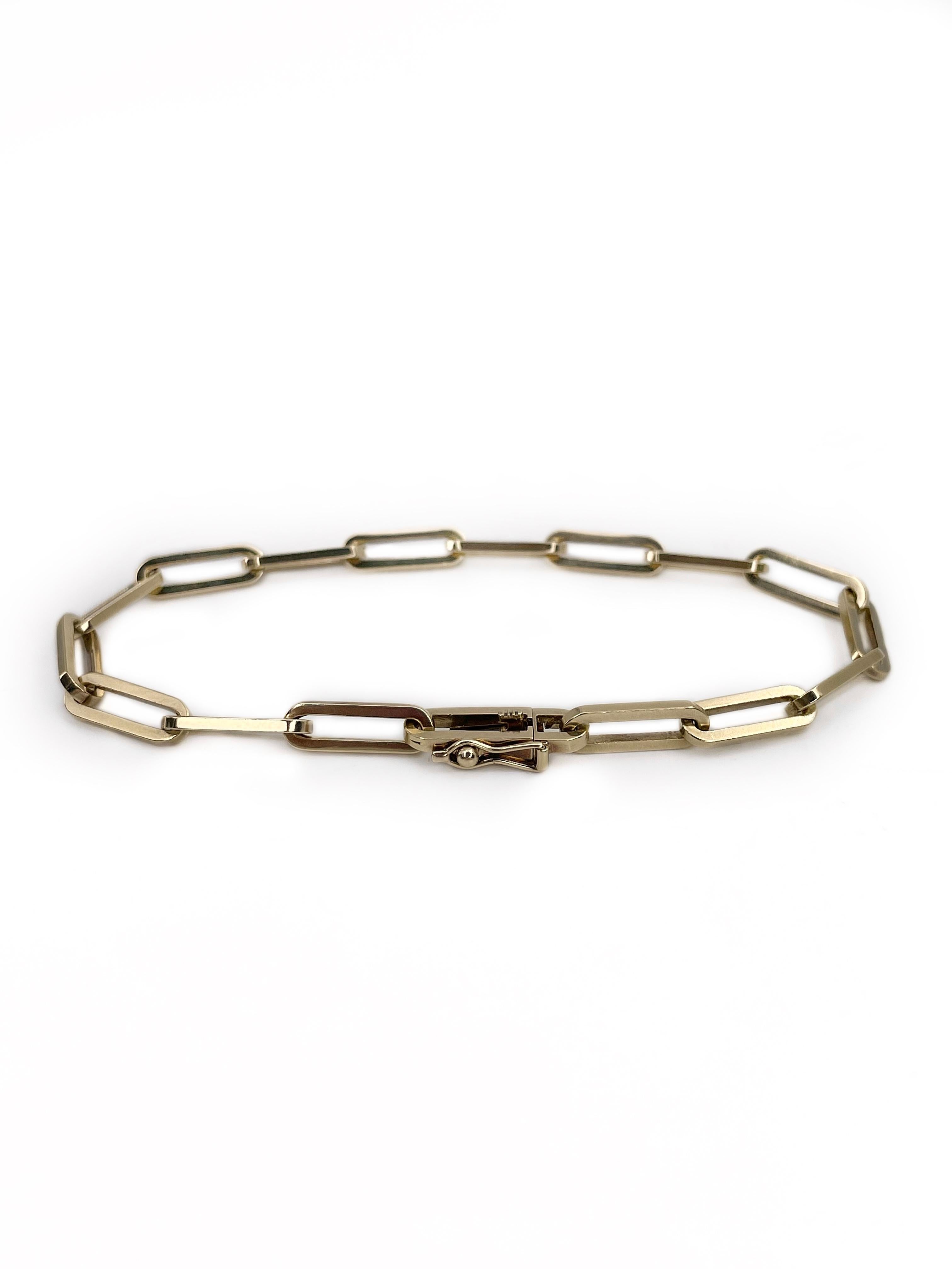 18k gold paperclip bracelet