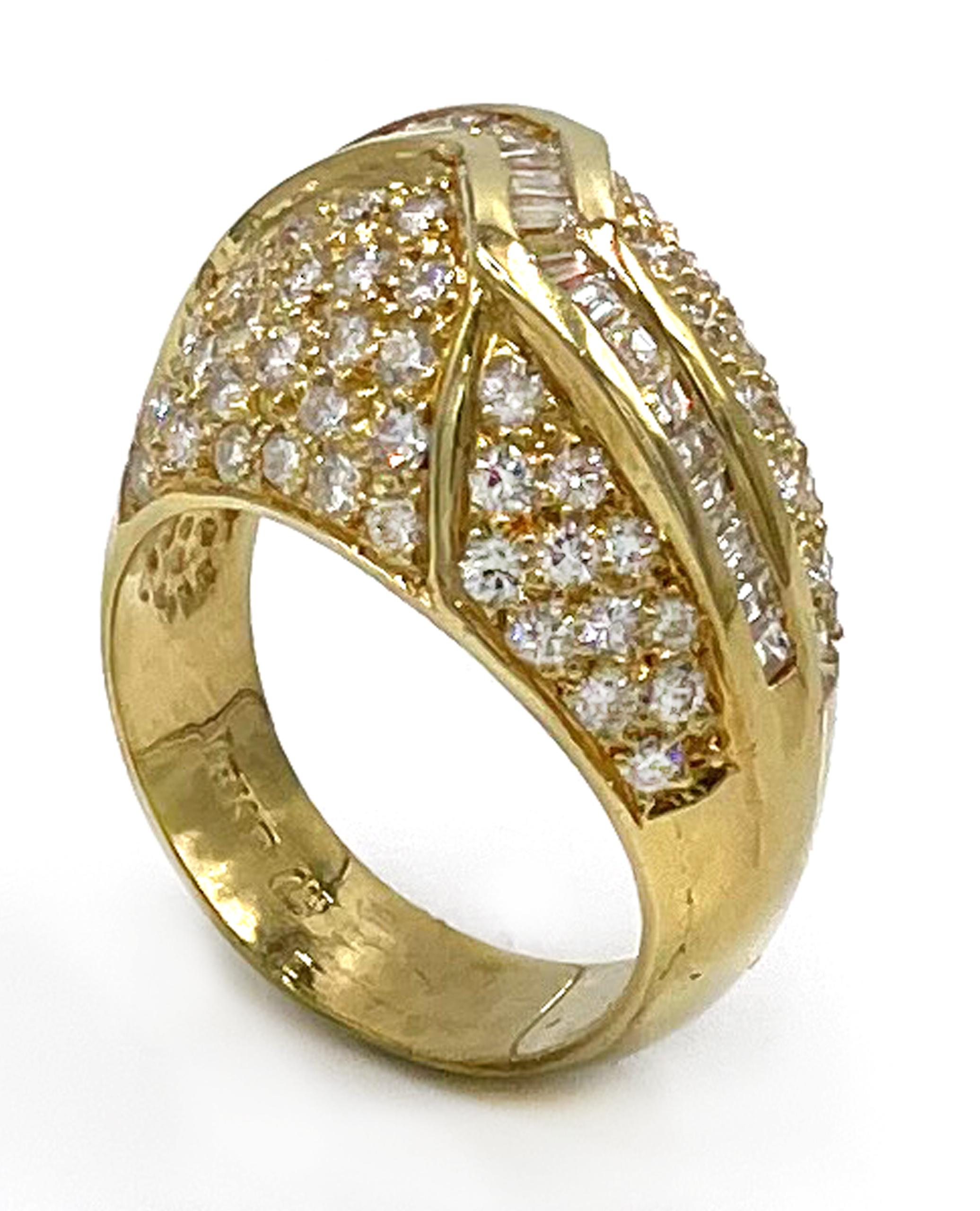 pave dome diamond ring