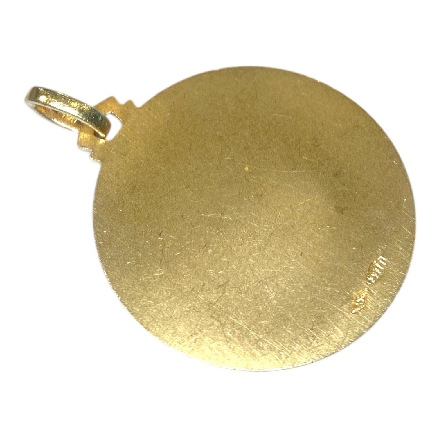 Vintage Pendentif en or jaune 18K Pendentif Fleur-De-Lis en vente 1