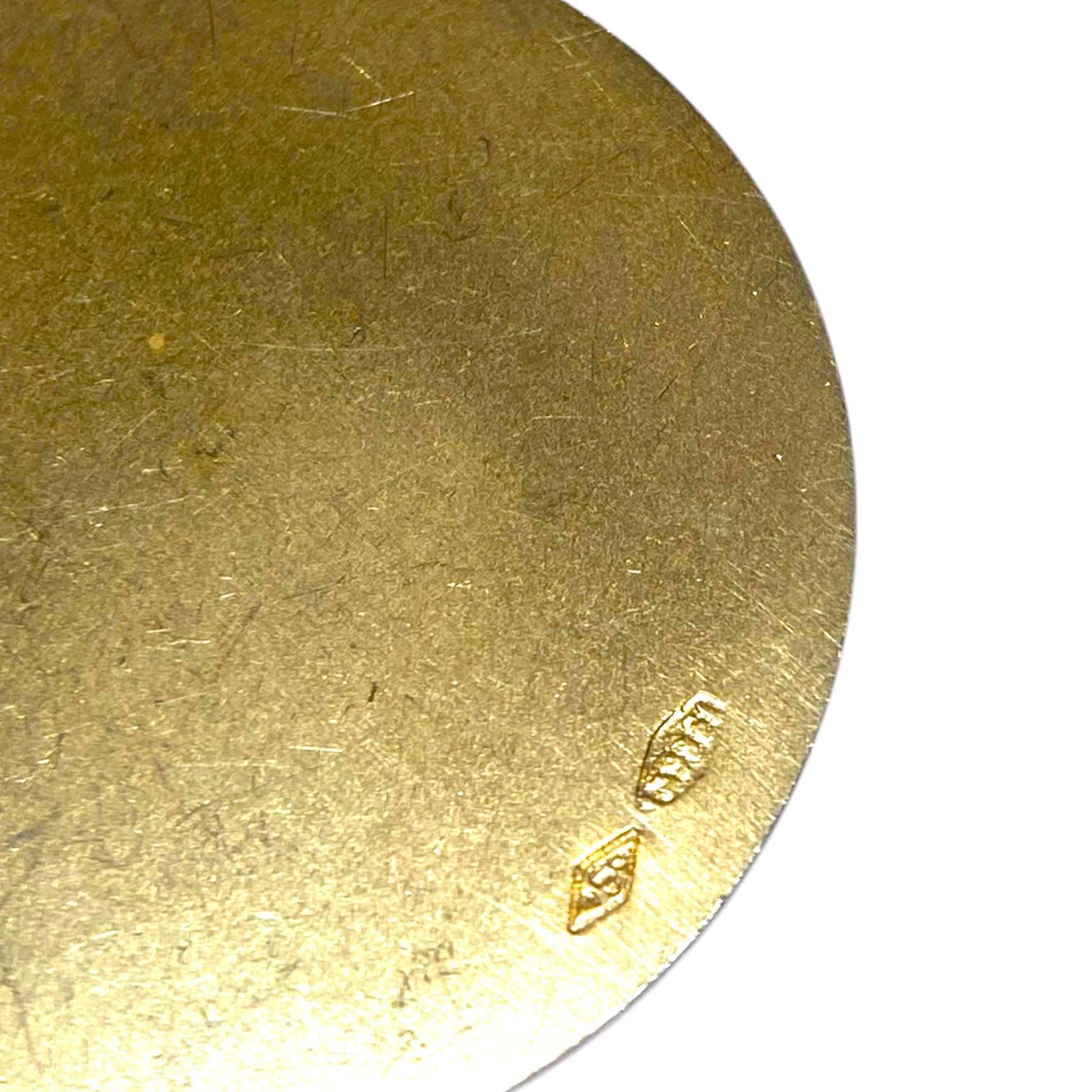 Vintage Pendentif en or jaune 18K Pendentif Fleur-De-Lis en vente 2