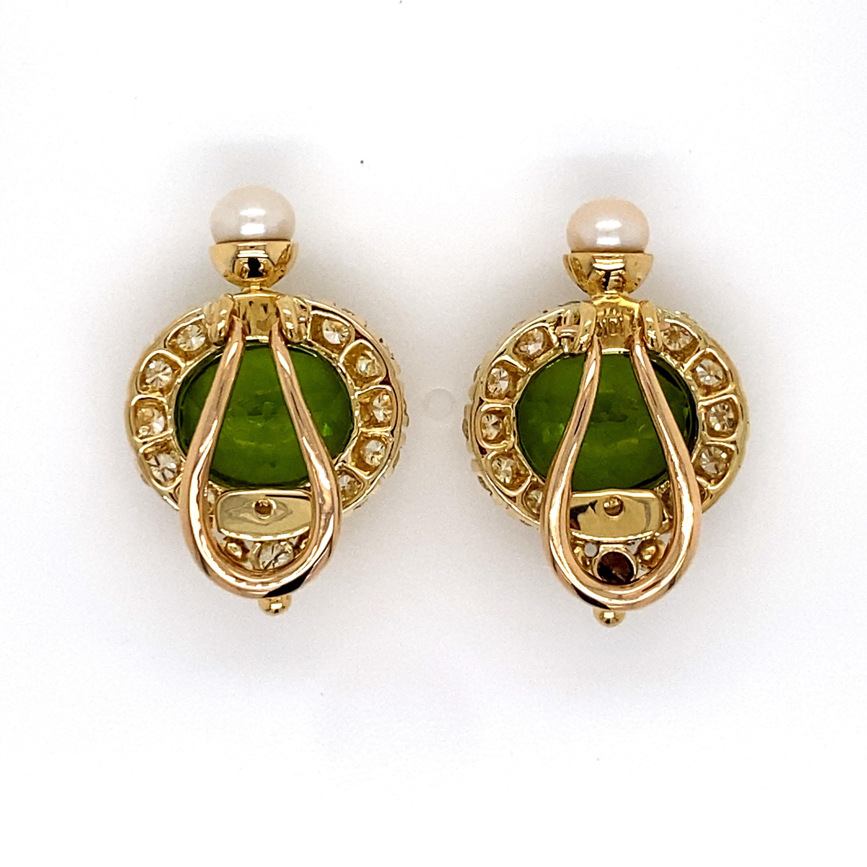 vintage peridot earrings