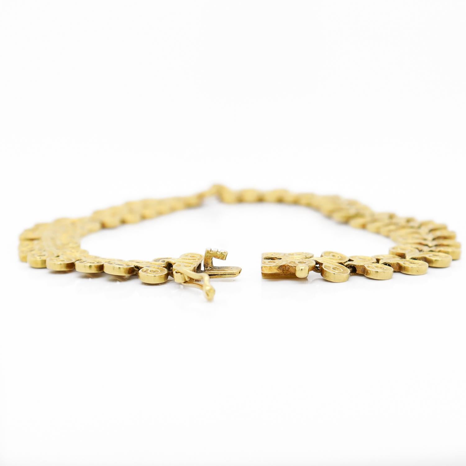 Vintage 18K Yellow Gold Ram's Horn (Minoan / Mycenaean Style) Bracelet 8