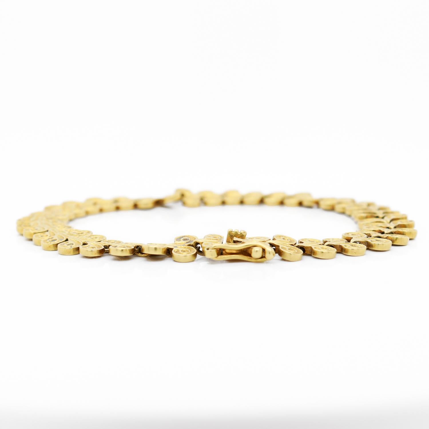 Vintage 18K Yellow Gold Ram's Horn (Minoan / Mycenaean Style) Bracelet 9