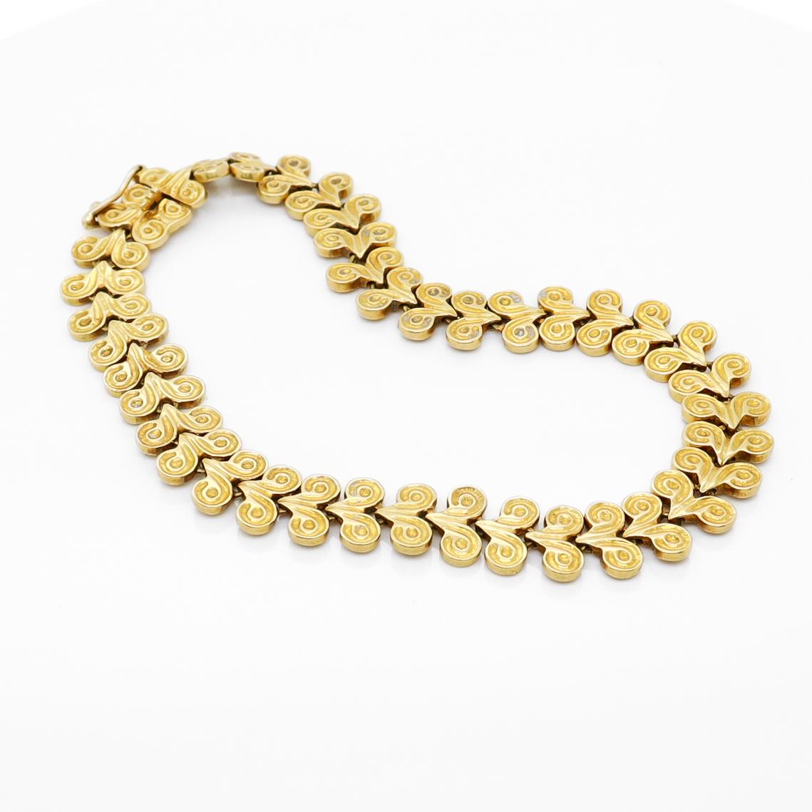 Women's Vintage 18K Yellow Gold Ram's Horn (Minoan / Mycenaean Style) Bracelet