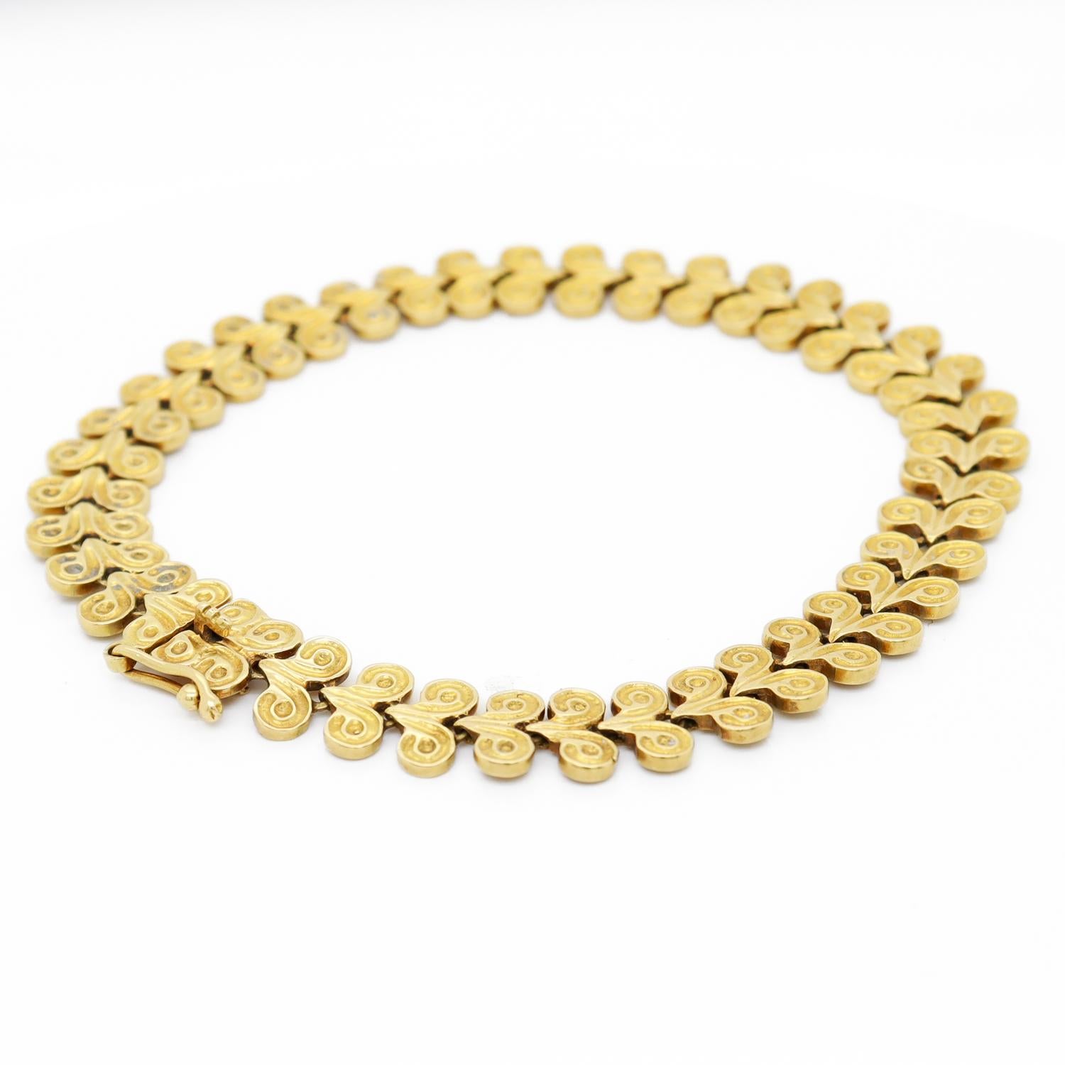 Vintage 18K Yellow Gold Ram's Horn (Minoan / Mycenaean Style) Bracelet 1