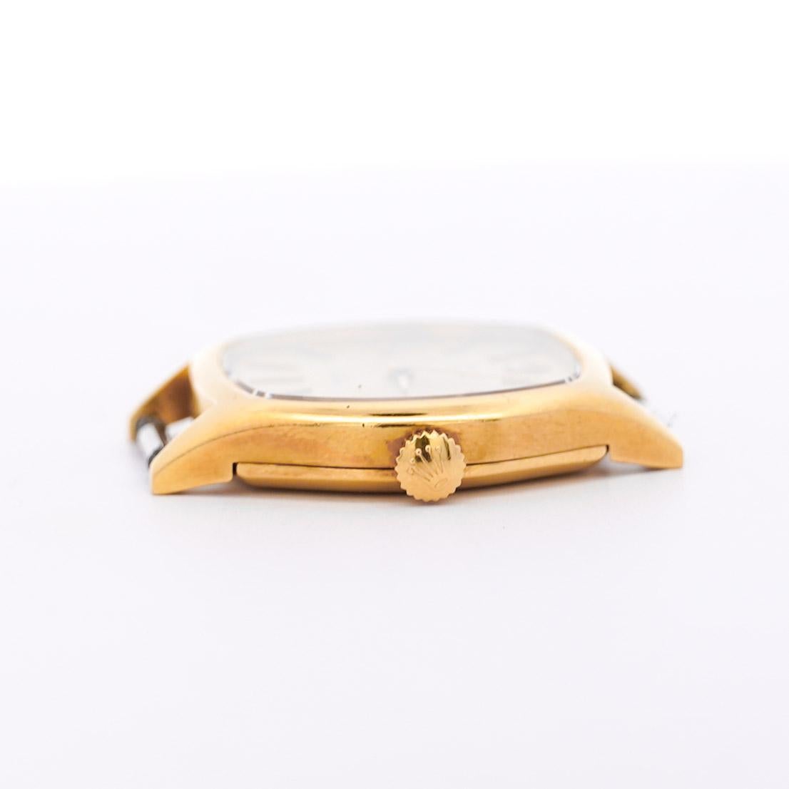 Vintage 18K Gelbgold Rolex Cellini 27mm Zifferblatt Handaufzug Uhr Gesicht im Angebot 4
