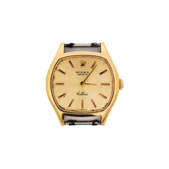 Vintage 18K Gelbgold Rolex Cellini 27mm Zifferblatt Handaufzug Uhr Gesicht