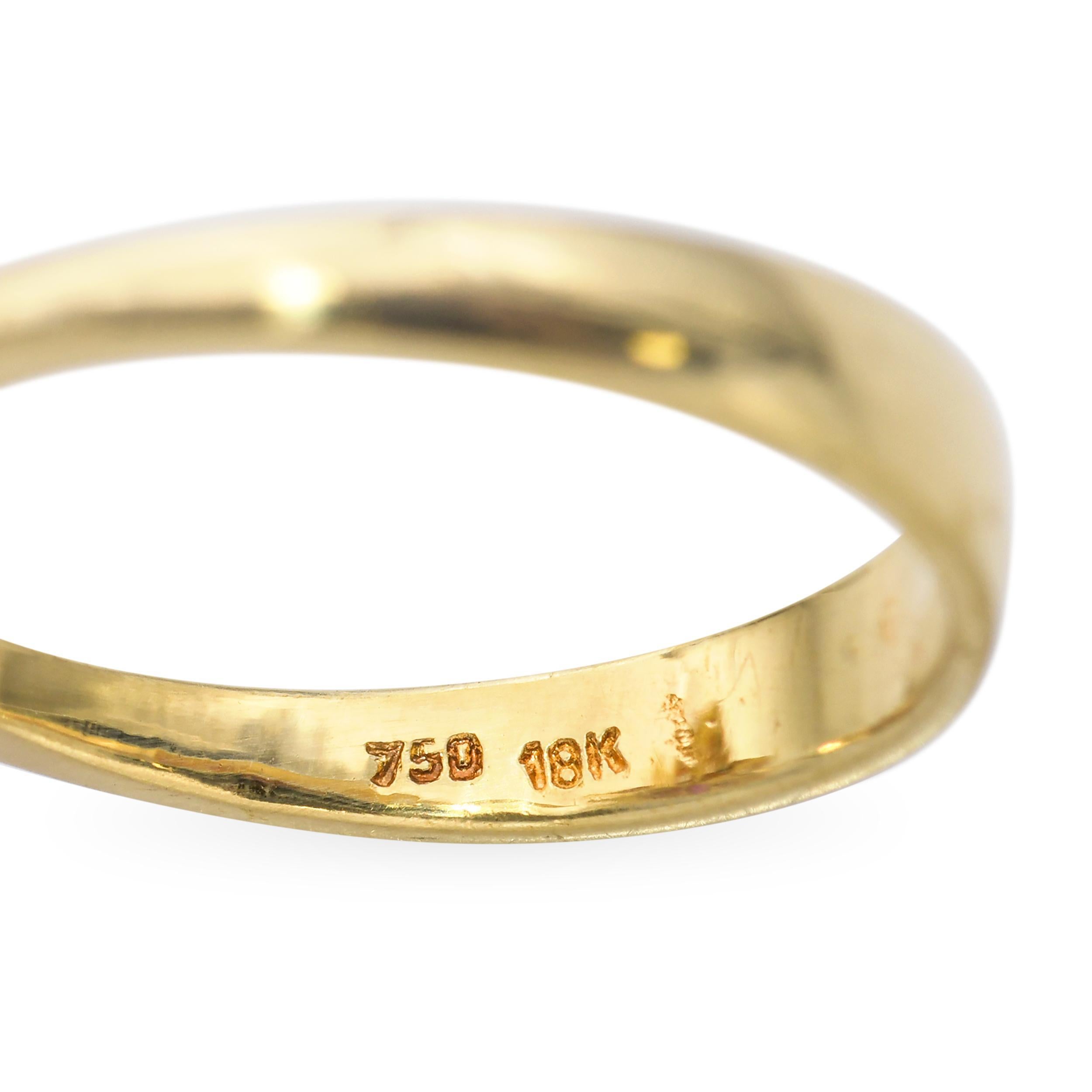 Anello aureola con rubino e diamante in oro giallo 18k vintage in vendita 2