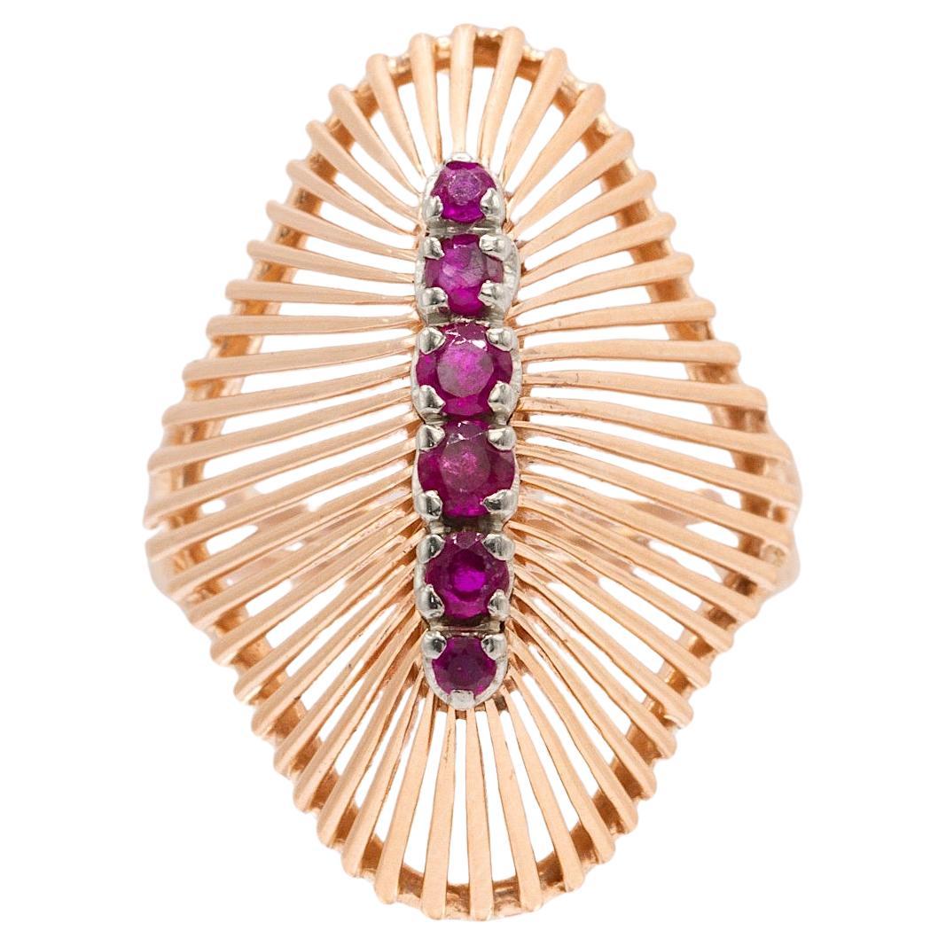 Vintage 18k Yellow Gold Ruby Ring