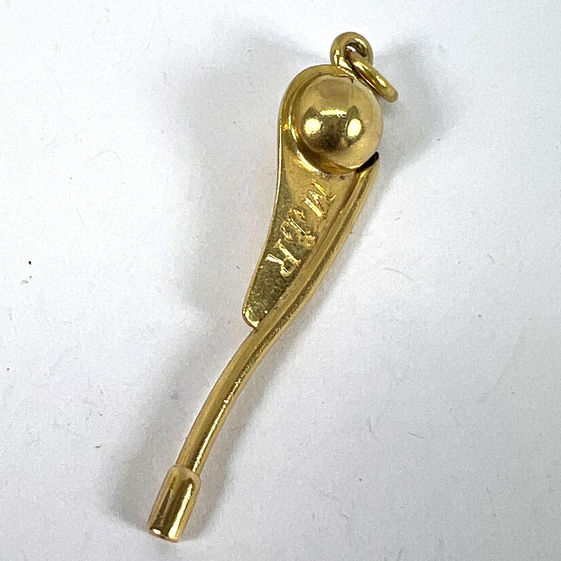 Ciondolo a forma di maniglia per timone di barca a vela in oro giallo 18 carati d'epoca in vendita 9
