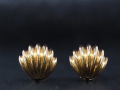 Vintage 18K Yellow Gold Tiffany & Co. Orecchini con conchiglia