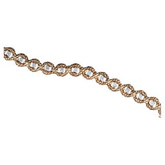 Vintage 18K Yellow Gold Tiffany & Co. Textured Diamond Bracelet - VHK#959