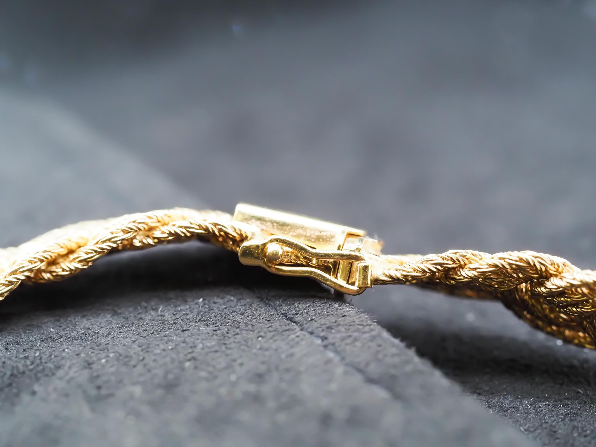 Vintage 18K Yellow Gold Tiffany & Co. Weave Necklace For Sale 1