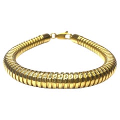 Vintage 18K Yellow Gold Tubogas Bracelet