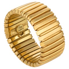 Vintage 18k yellow gold Tubogas style band