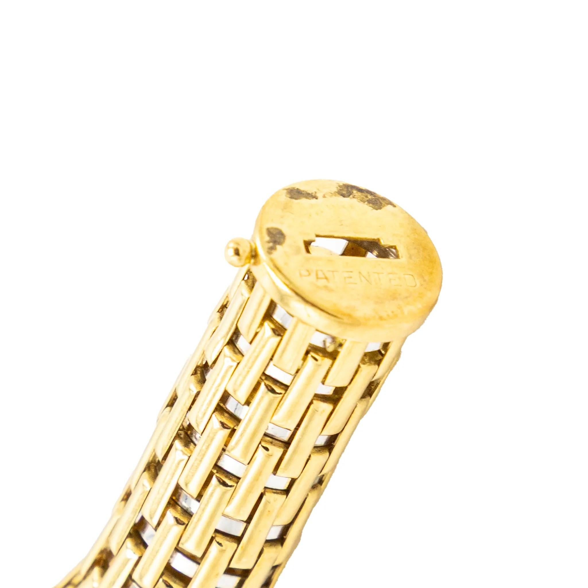Collar Vintage Tejido de Oro Amarillo de 18K - Años 80 en venta 6
