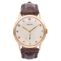 Orologio Zenith Swiss Jumbo d'epoca in oro giallo 18 carati