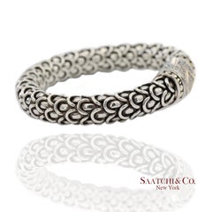 Vintage 18K Yellow & White Gold John Hardy Legends Naga Sterling Silver Bracelet