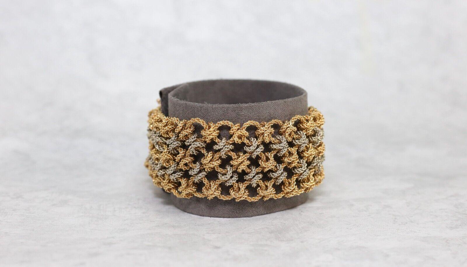 Vintage 18k Yellow & White Gold Woven Bracelet, 7.5 inches - 87.0g In Good Condition For Sale In Providence, RI