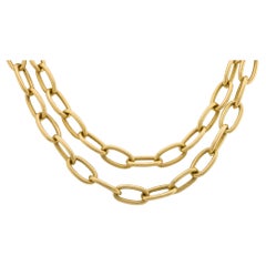 Vintage 18k yelVintage Cartier 18k white gold Fidelity Link heart chain bracelet