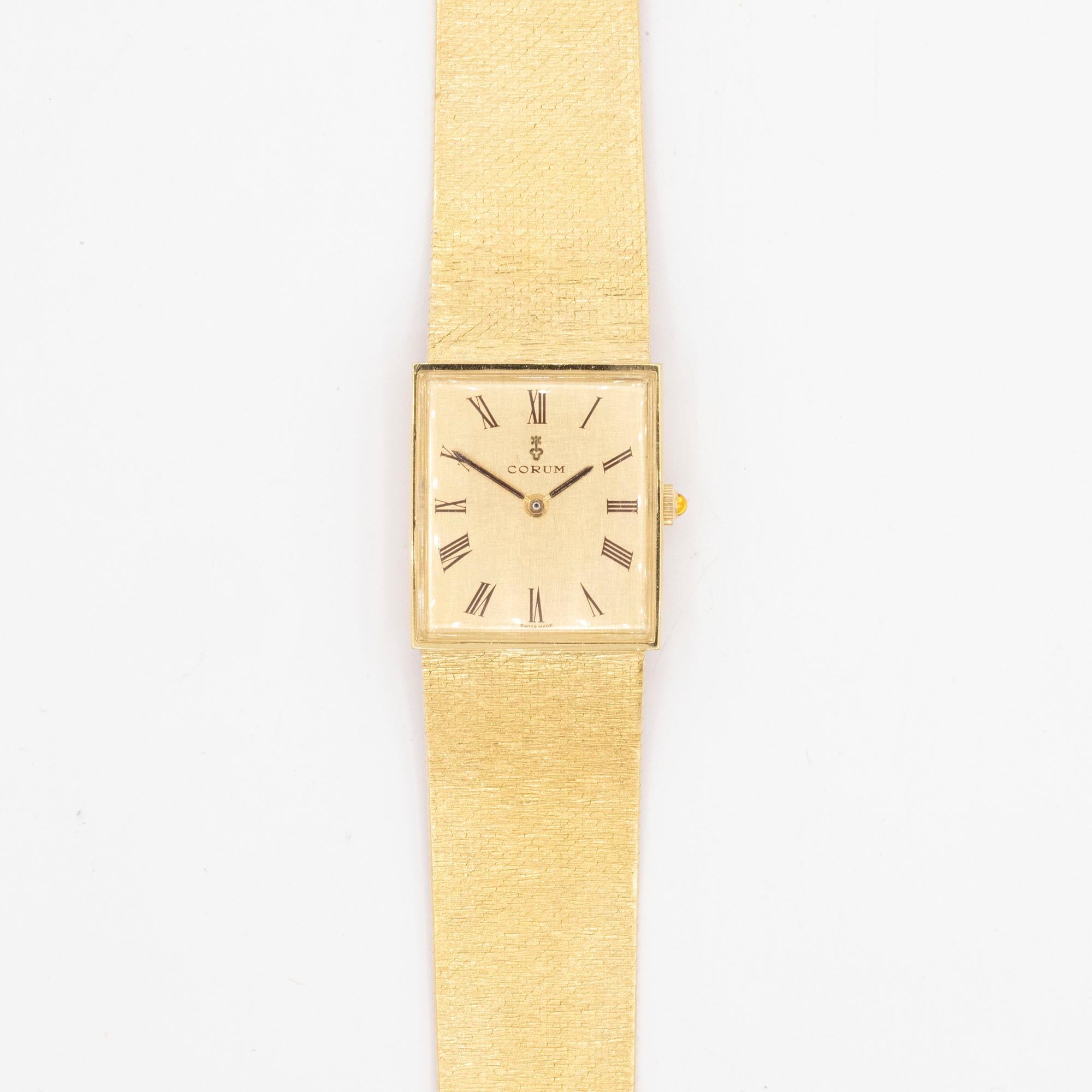 Women's or Men's Vintage 18 Karat Gold Corum Timpiece