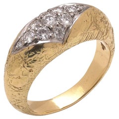 Vintage 18KT Gold Kutchinsky Diamond Ring, 1970s Vintage 18KT Gold Kutchinsky Diamond Ring, 1970s