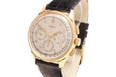 Vintage 18kt Gold Tissot Manual Winding Chronograph Watch, Cal. Lemania 27.41 H