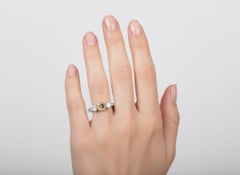 Vintage 18kt white Gold Engagement Ring with 3.00 CTW in Diamonds