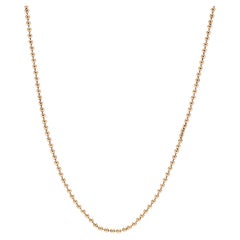 Vintage 18KT Yellow Gold Ball Bead Chain Necklace
