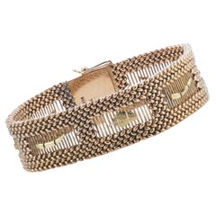 Jahrgang 18kt. Gelbgold geflochtenes und durchbrochenes Armband