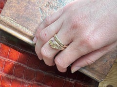 Vintage 18kt. Yellow Gold Coiled Snake Ladies Ring