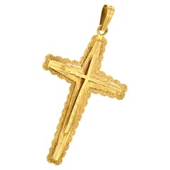 Croce francese d
epoca in oro giallo 18 carati