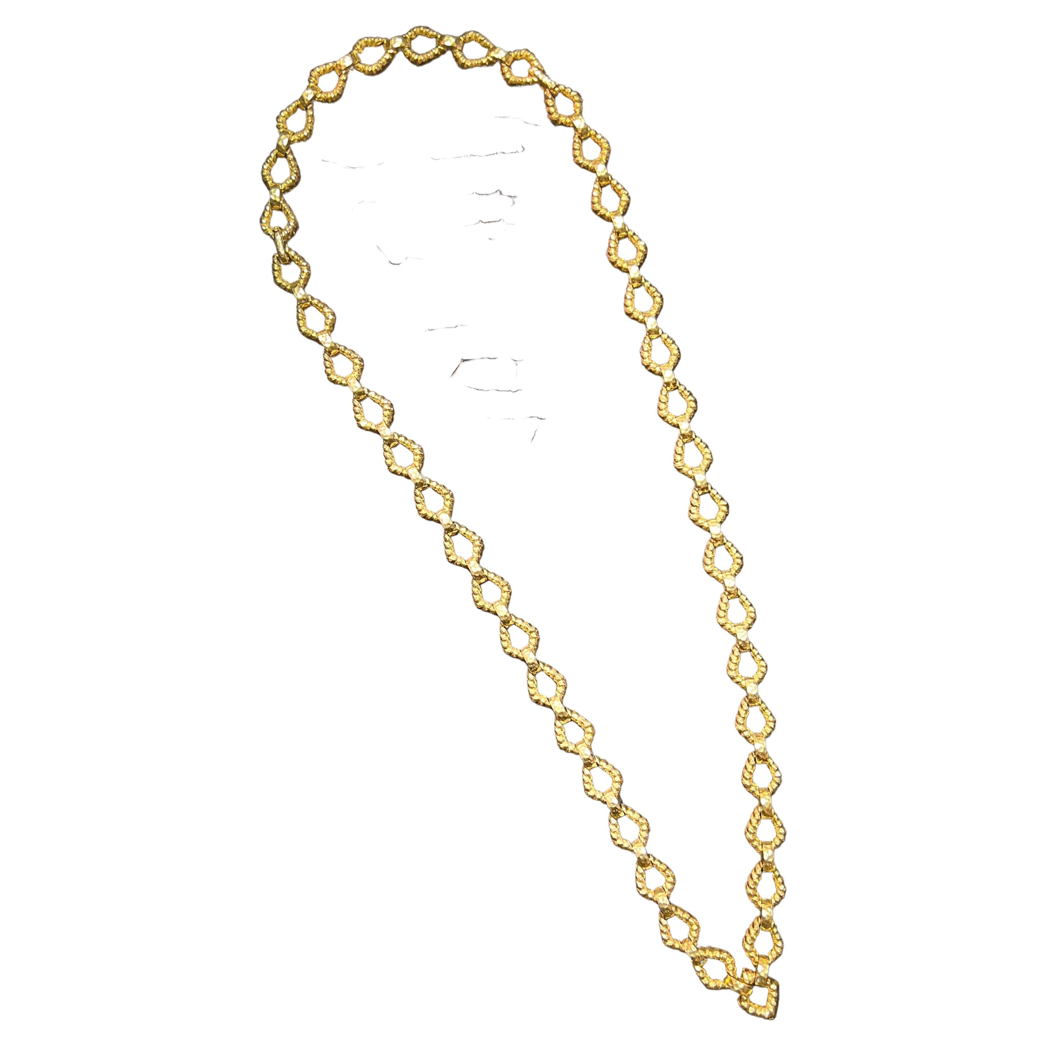 Vintage 18kt Yellow Gold Long Chain