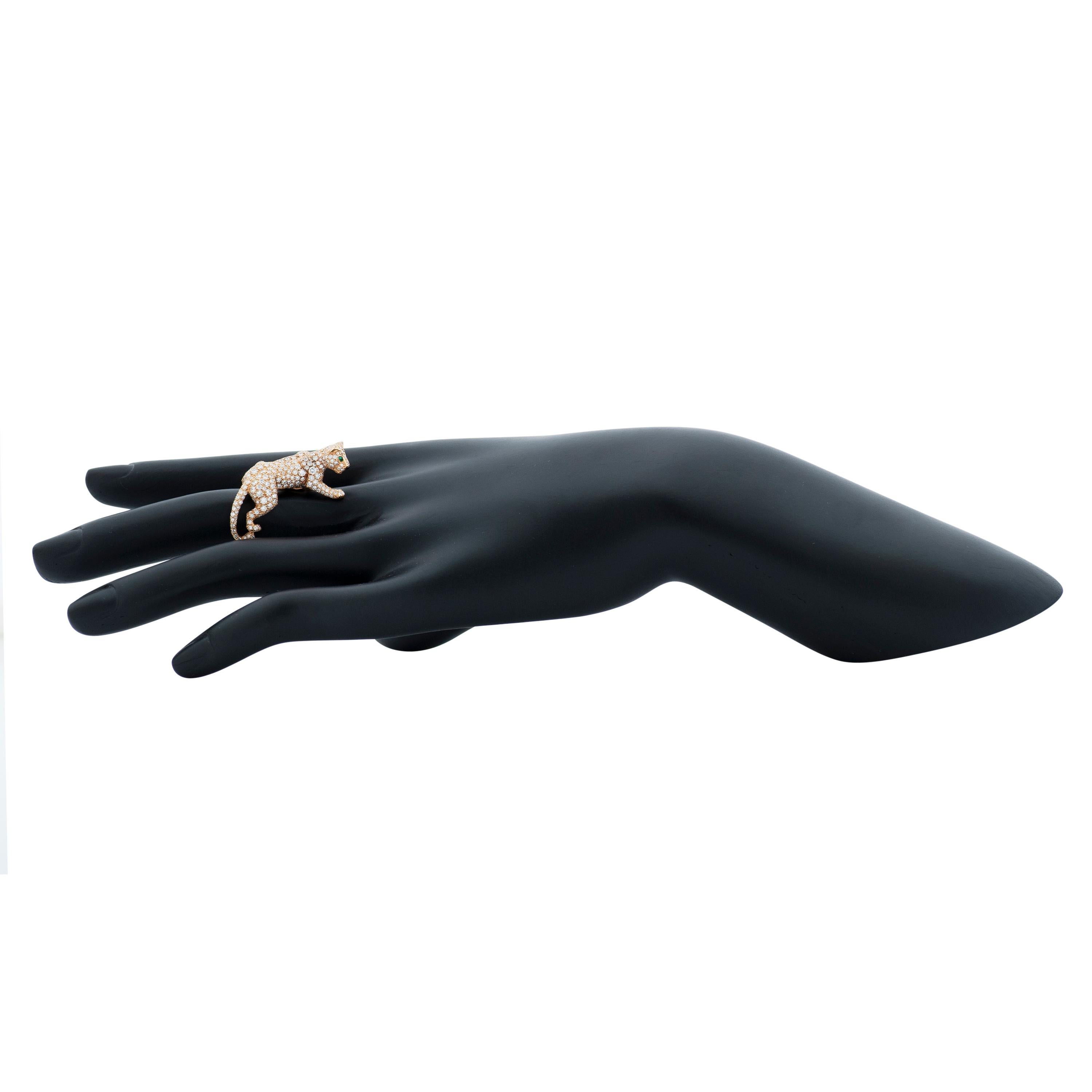 cartier walking panther ring