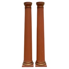 Used 18th Century Boho Italian Fluted Columns - a Pair
