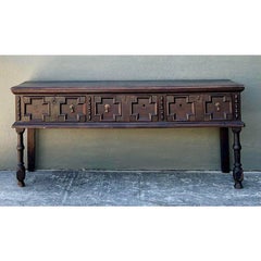 Vintage 18th Century Carved Jacobean Console Table