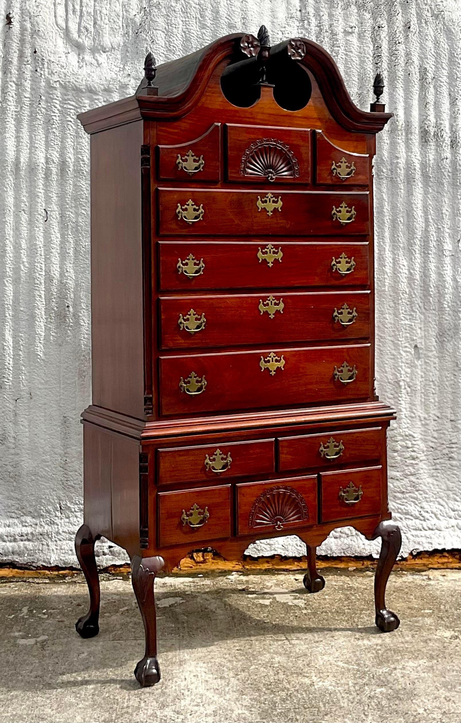Vintage 18th Century Charleston Highboy For Sale 6