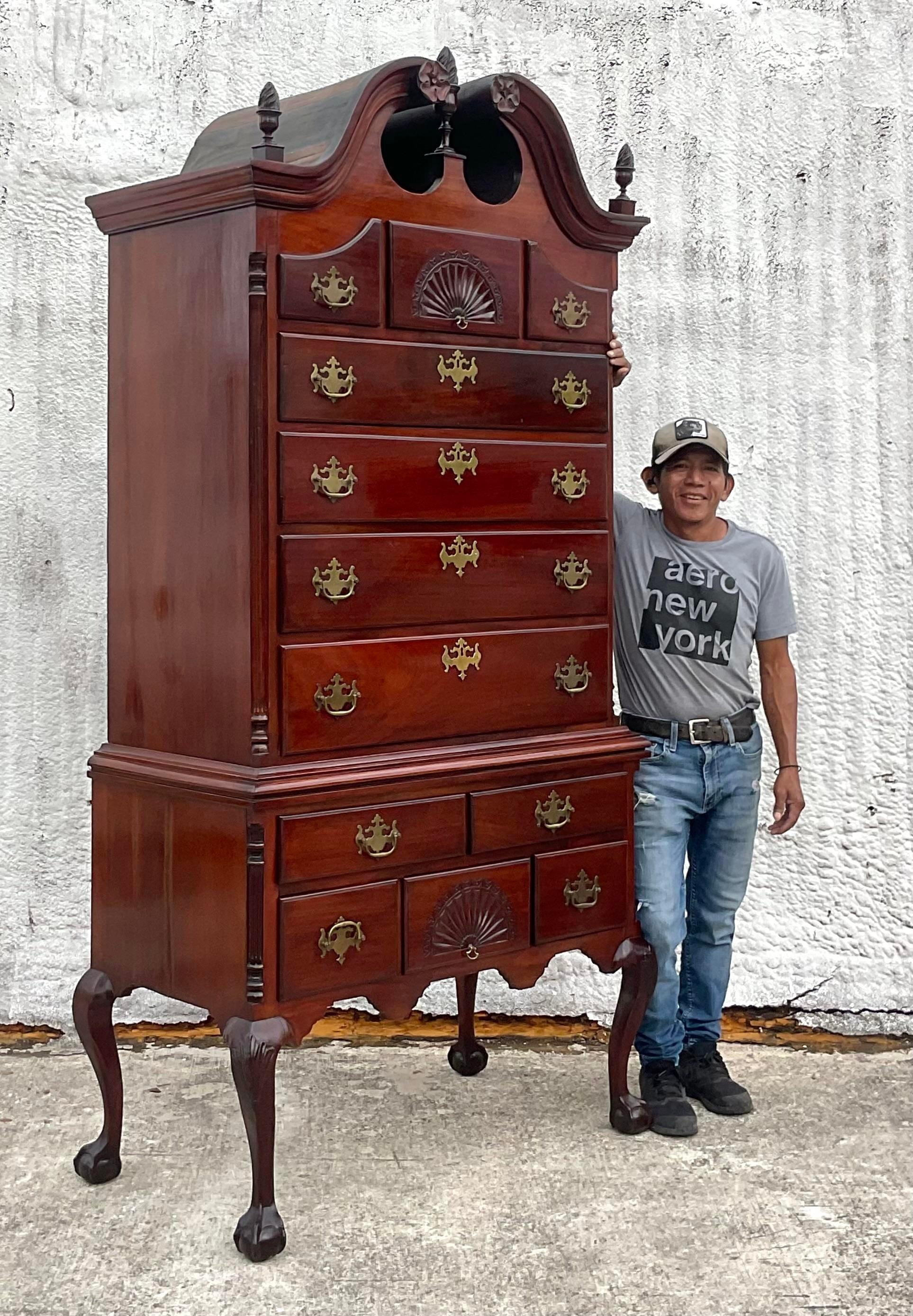 American Vintage 18th Century Charleston Highboy For Sale